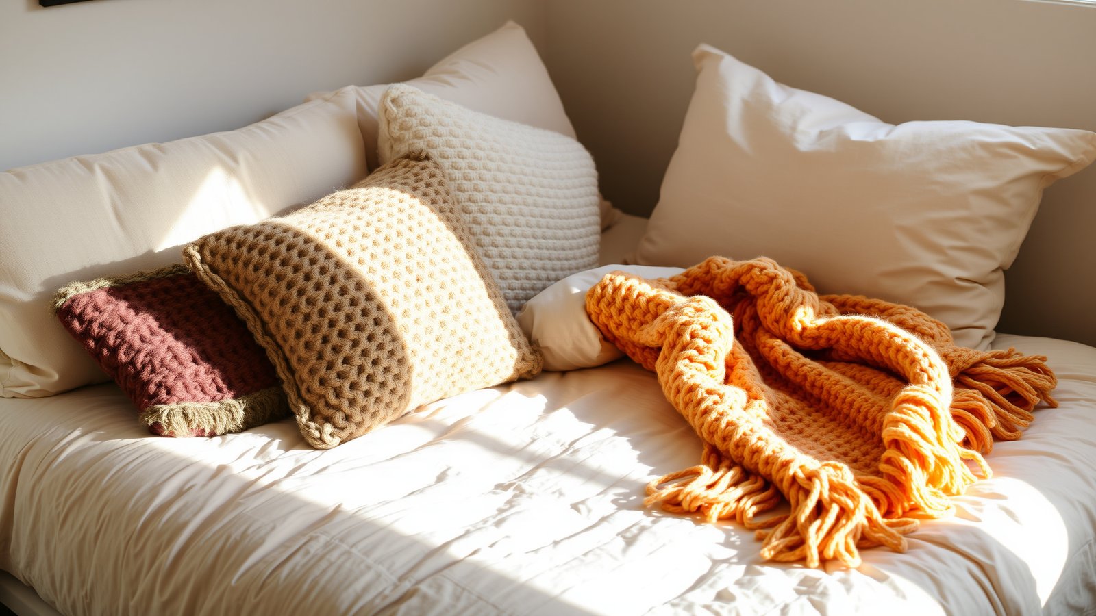 1. Cozy Layering with Textiles