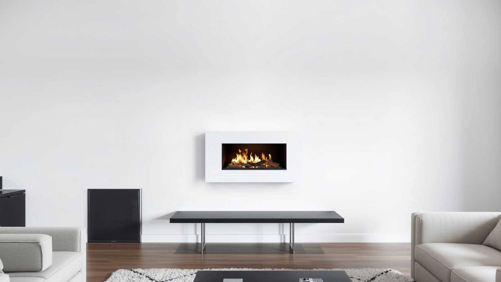 10. Floating Fireplace