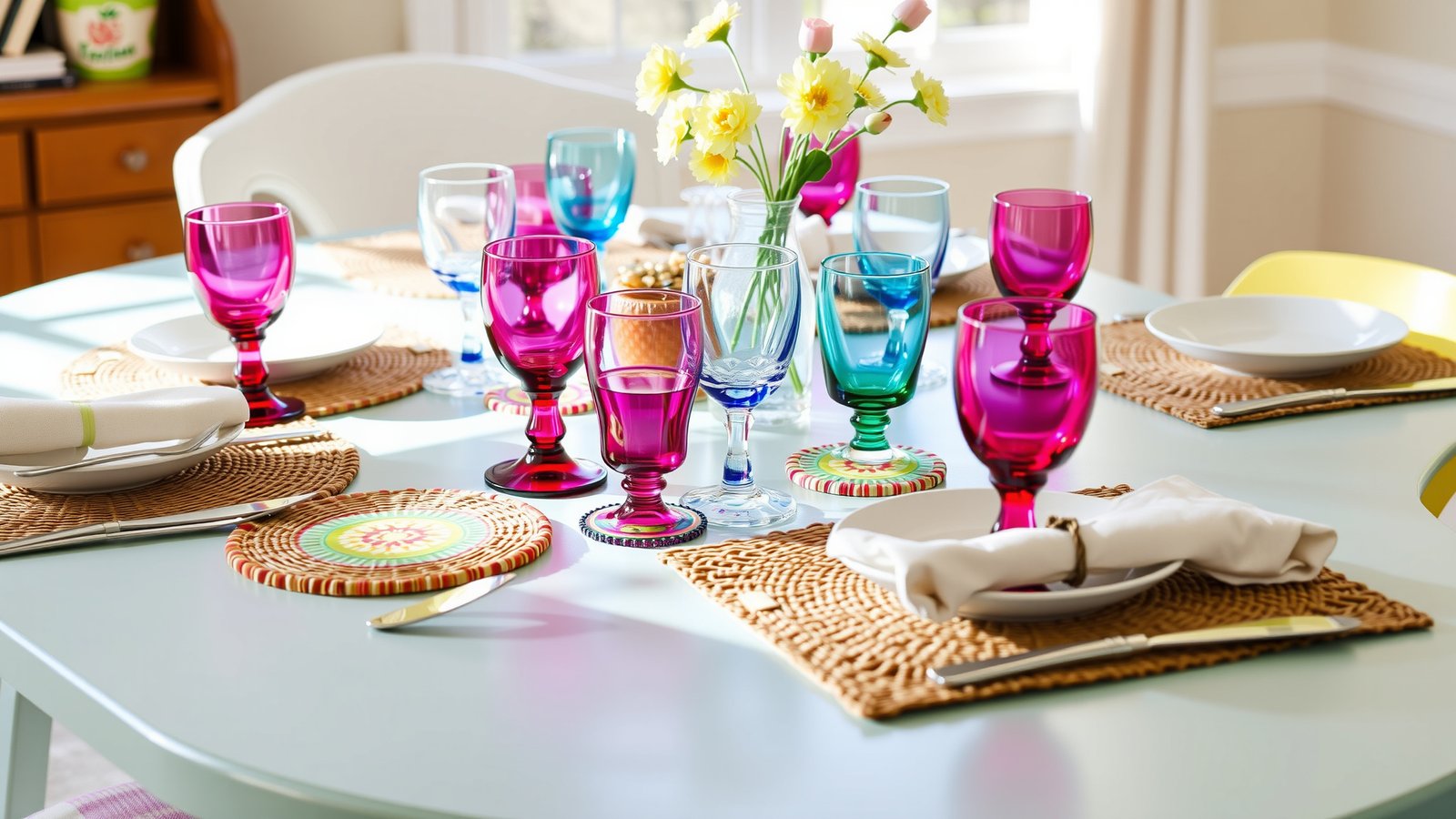12. Bright Table Accents