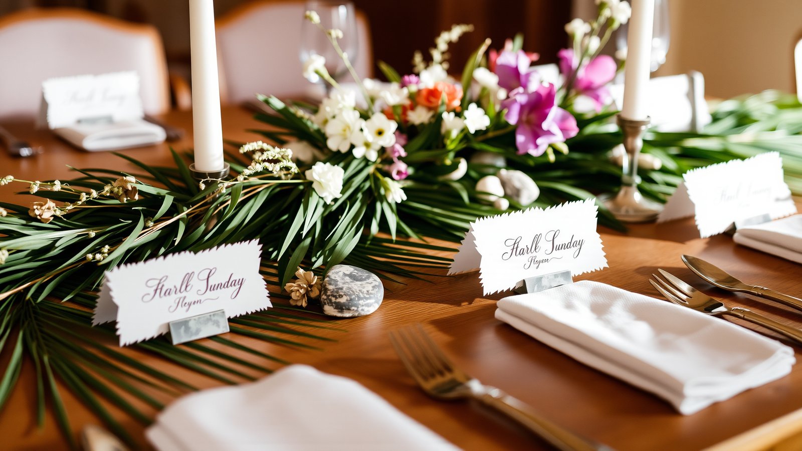 12. Palm Leaf Place Cards