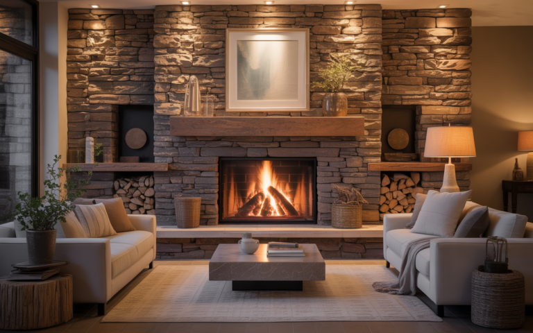 15 Gorgeous Stone Fireplace Design Ideas