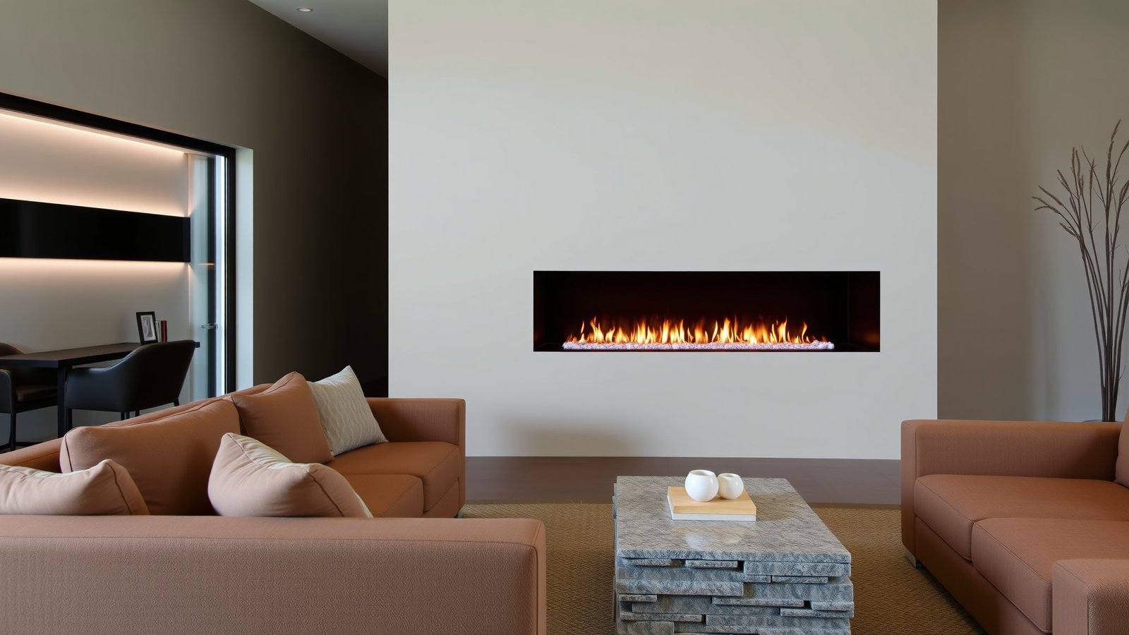 2. Linear Gas Fireplace
