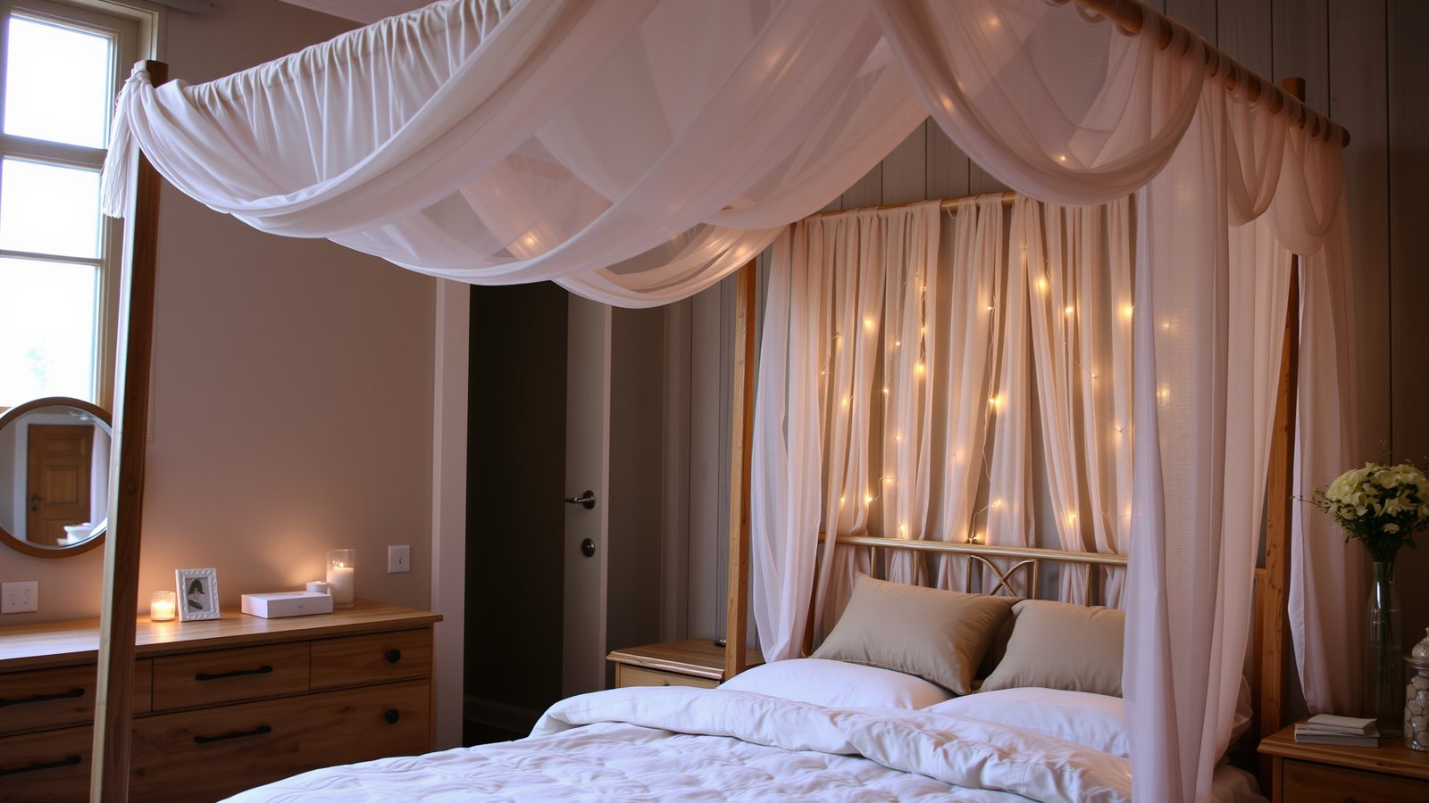 3. Boho Canopy Bed