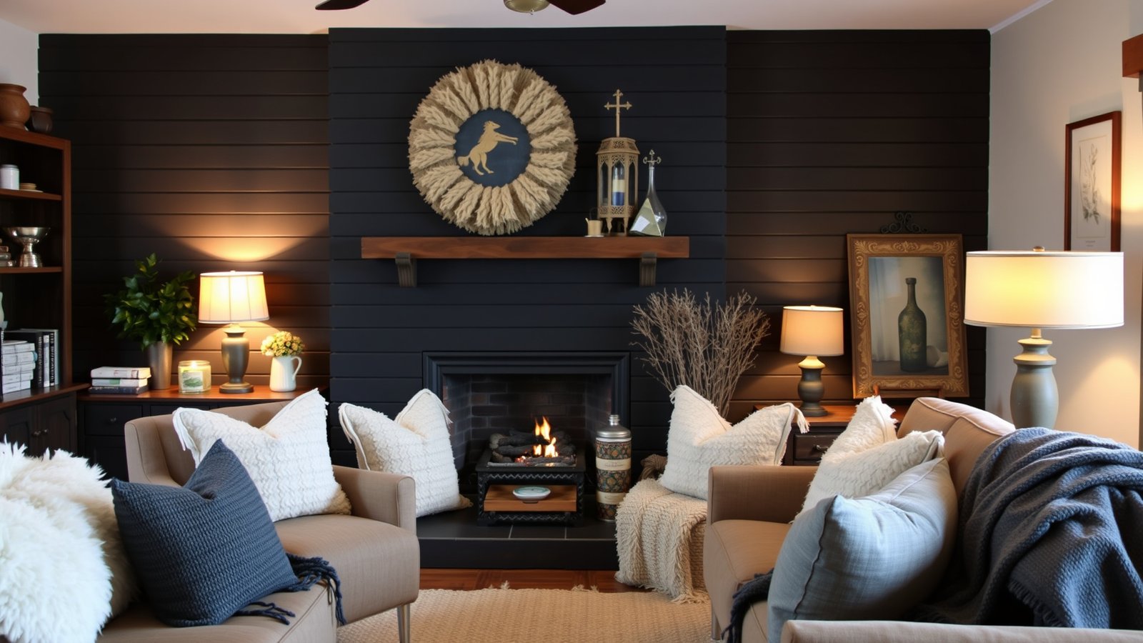 4. Black Shiplap Surround