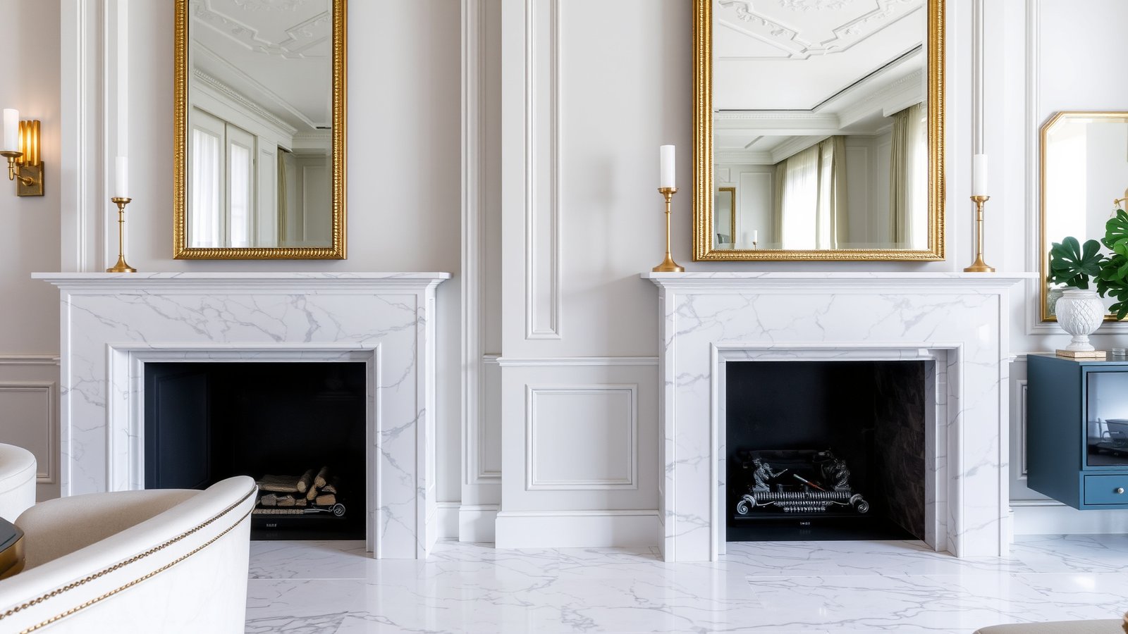 6. Elegant Marble Surround