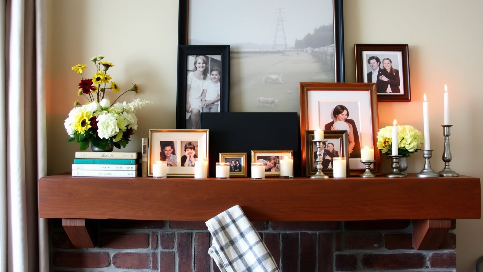 6. Farmhouse Mantel Display