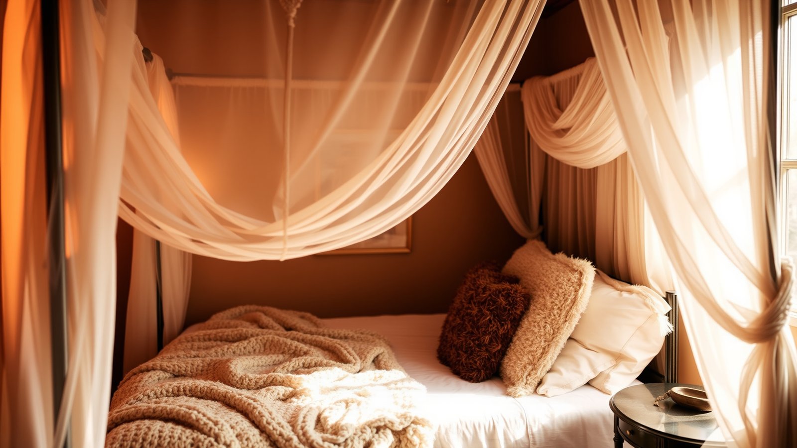 7. Cozy Canopy Bed