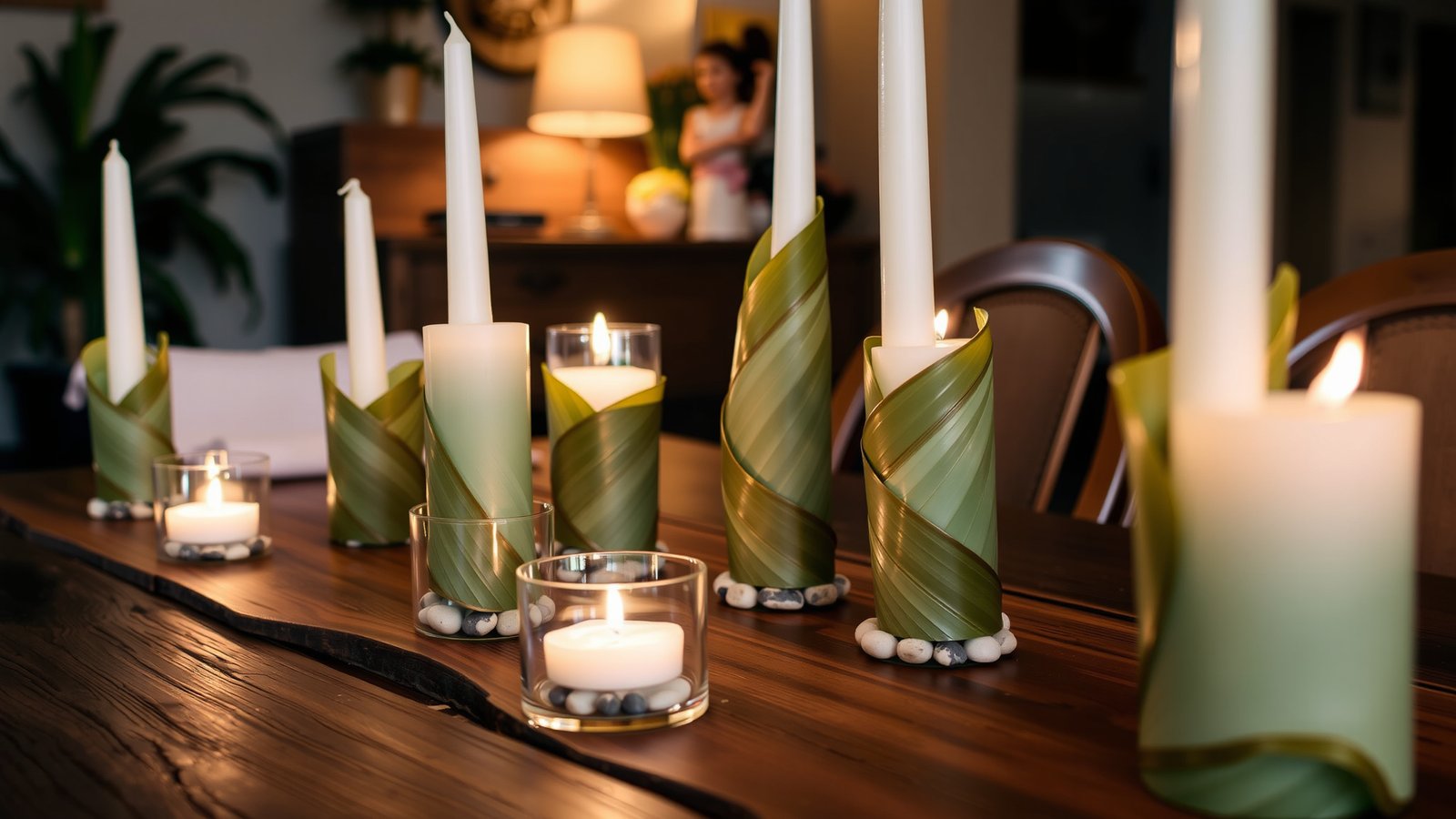7. Palm Leaf Candles