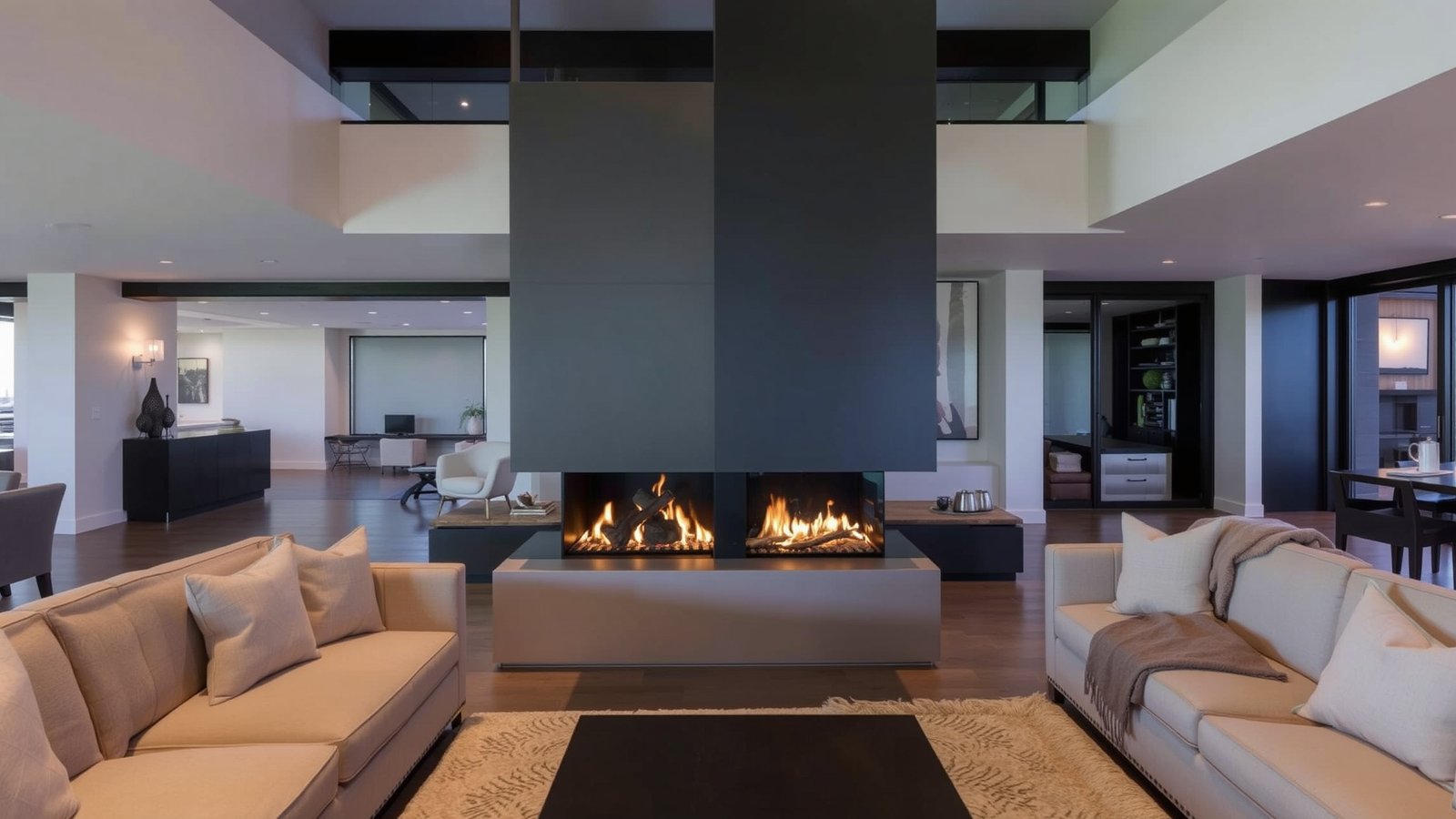 7. Two-Sided Fireplace